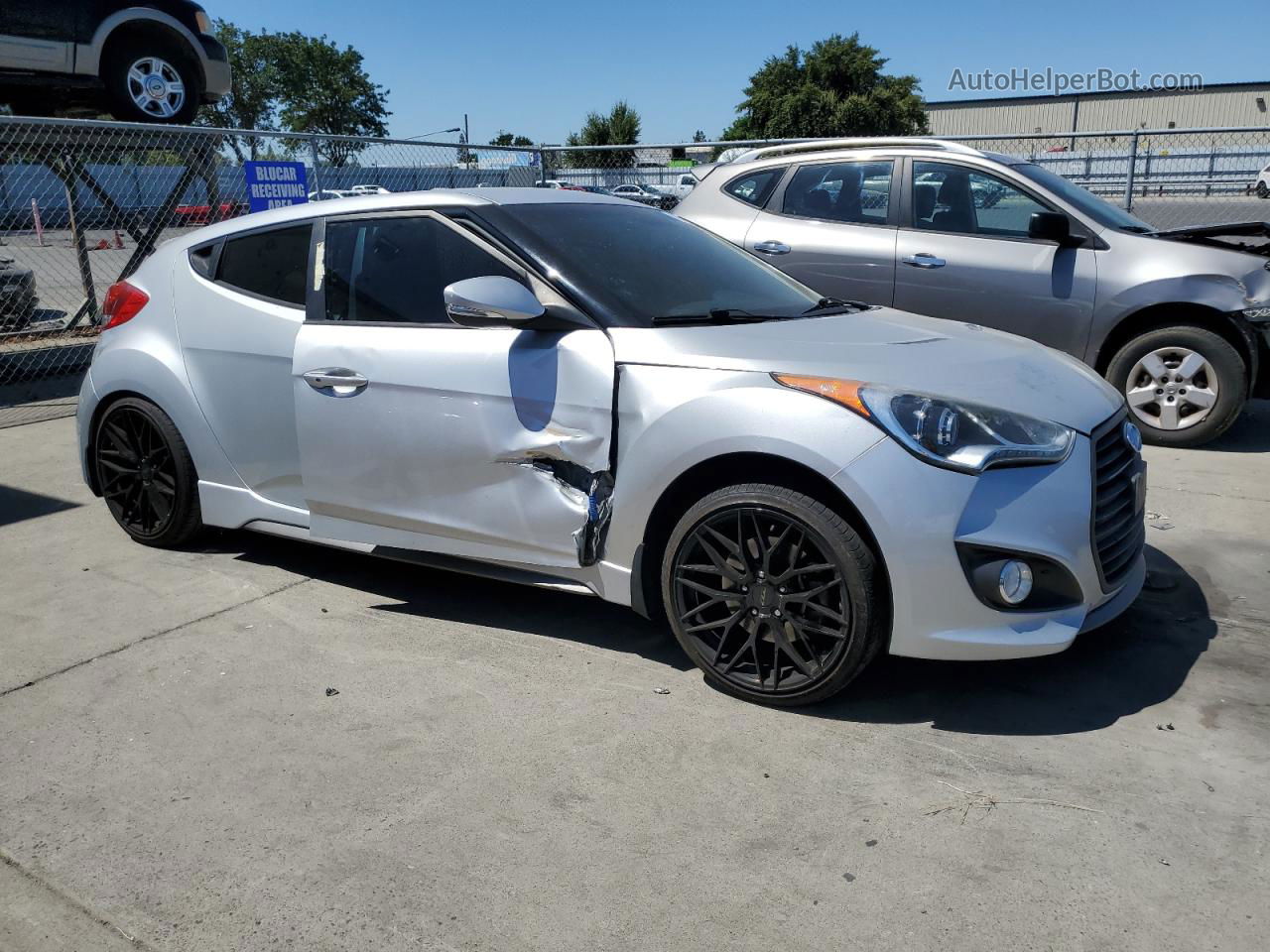 2013 Hyundai Veloster Turbo Silver vin: KMHTC6AE5DU174562