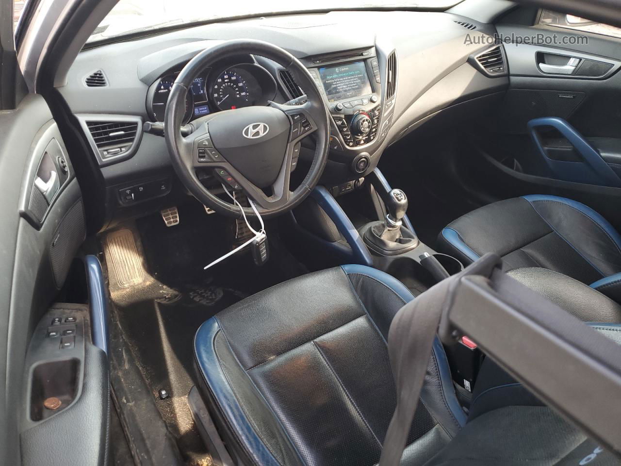 2013 Hyundai Veloster Turbo Серебряный vin: KMHTC6AE6DU106917