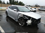 2013 Hyundai Veloster Turbo W/blue Int Silver vin: KMHTC6AE6DU109820