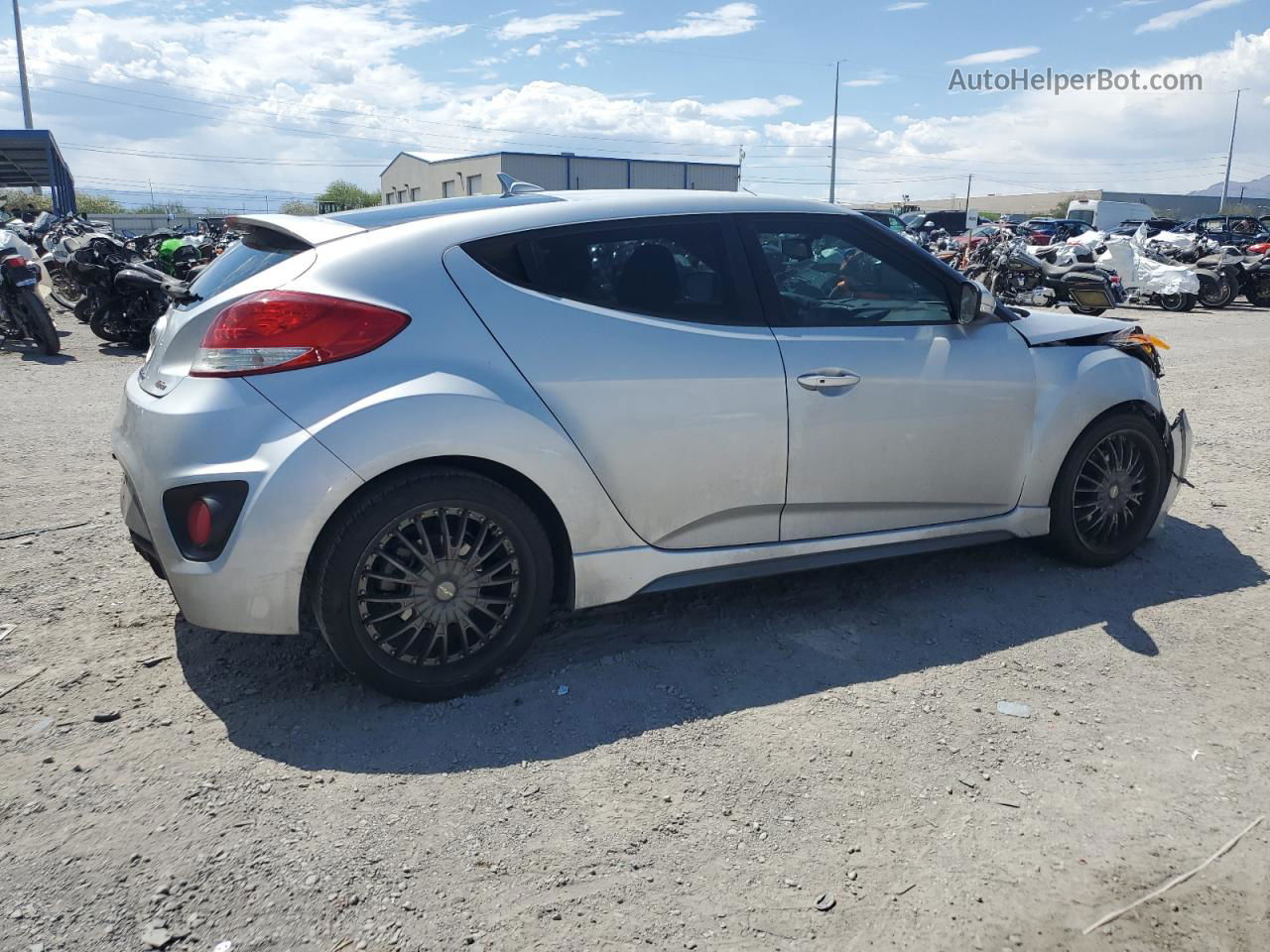 2013 Hyundai Veloster Turbo Серебряный vin: KMHTC6AE6DU114354