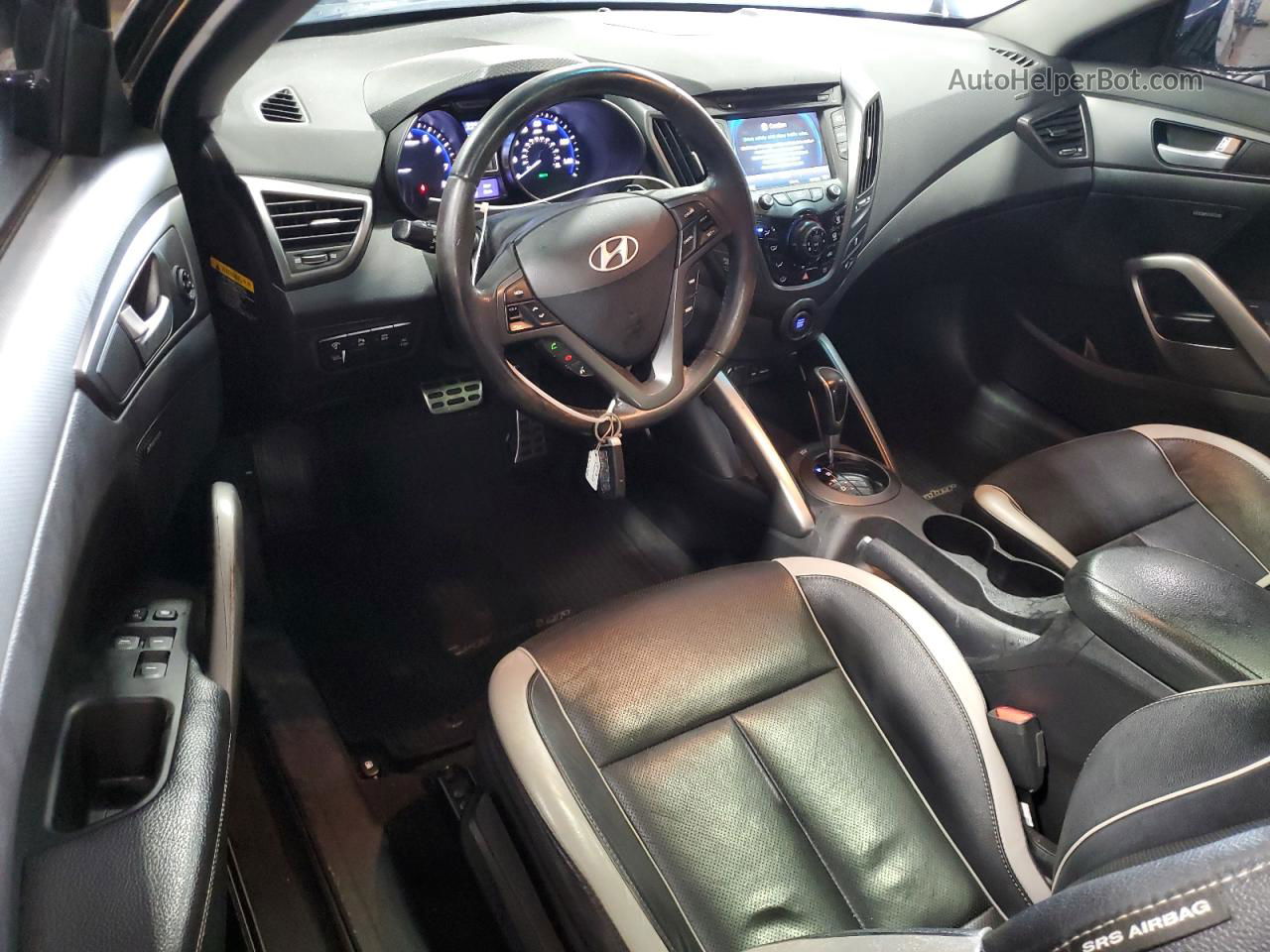 2013 Hyundai Veloster Turbo Черный vin: KMHTC6AE6DU127525