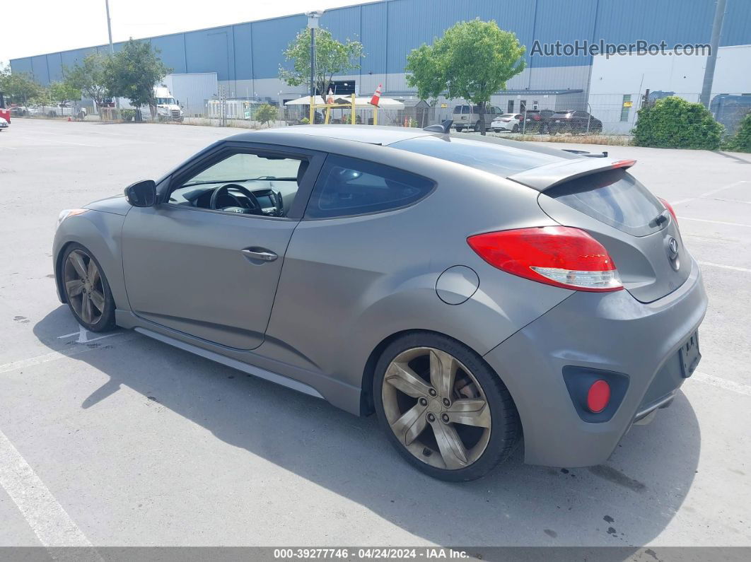 2013 Hyundai Veloster Turbo W/blue Серый vin: KMHTC6AE6DU130599