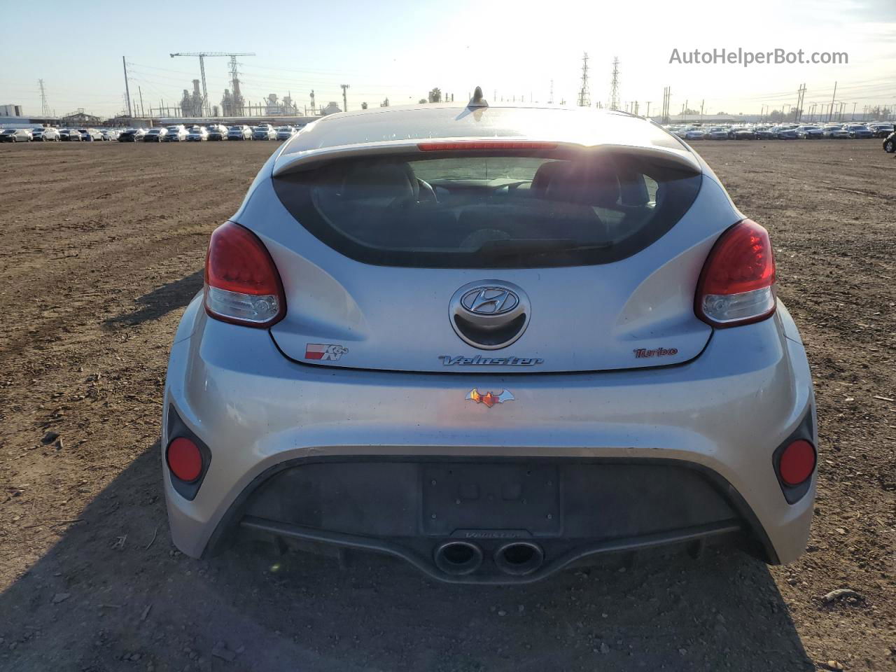 2013 Hyundai Veloster Turbo Silver vin: KMHTC6AE6DU135348