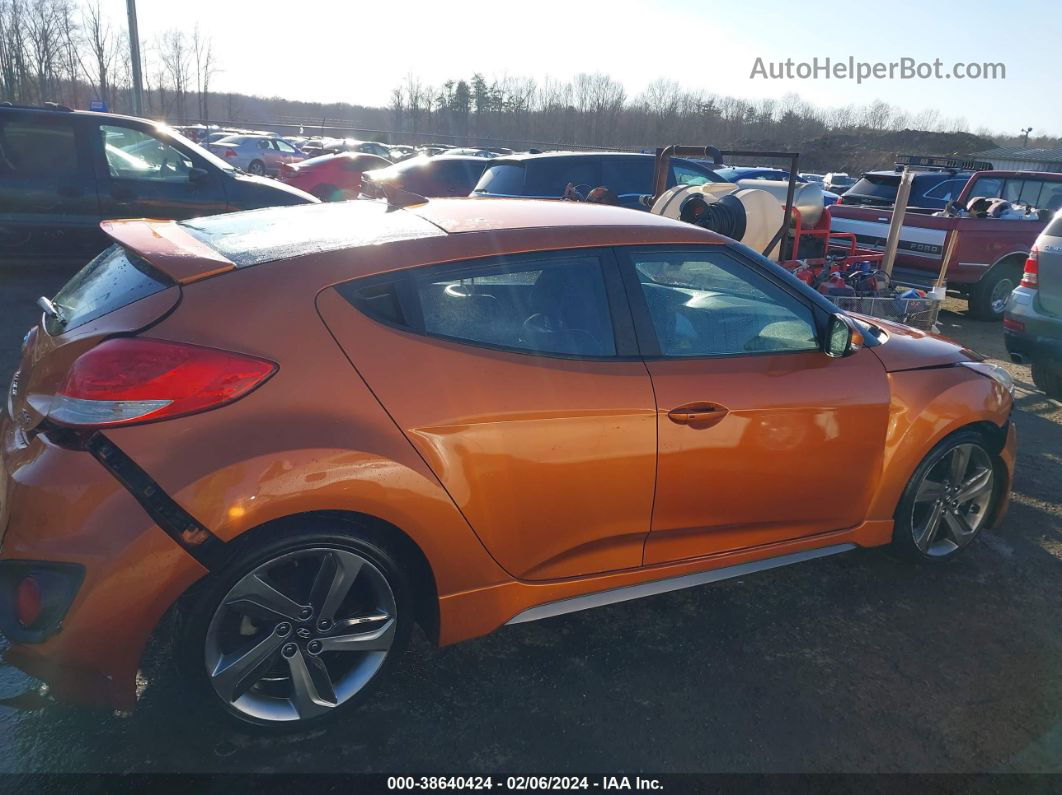 2013 Hyundai Veloster Turbo W/black Orange vin: KMHTC6AE6DU136080