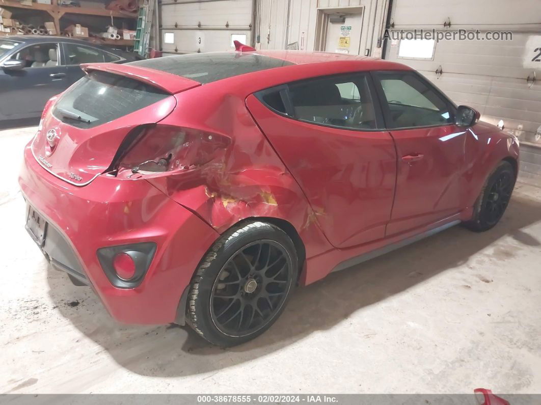 2013 Hyundai Veloster Turbo W/black Red vin: KMHTC6AE6DU163747