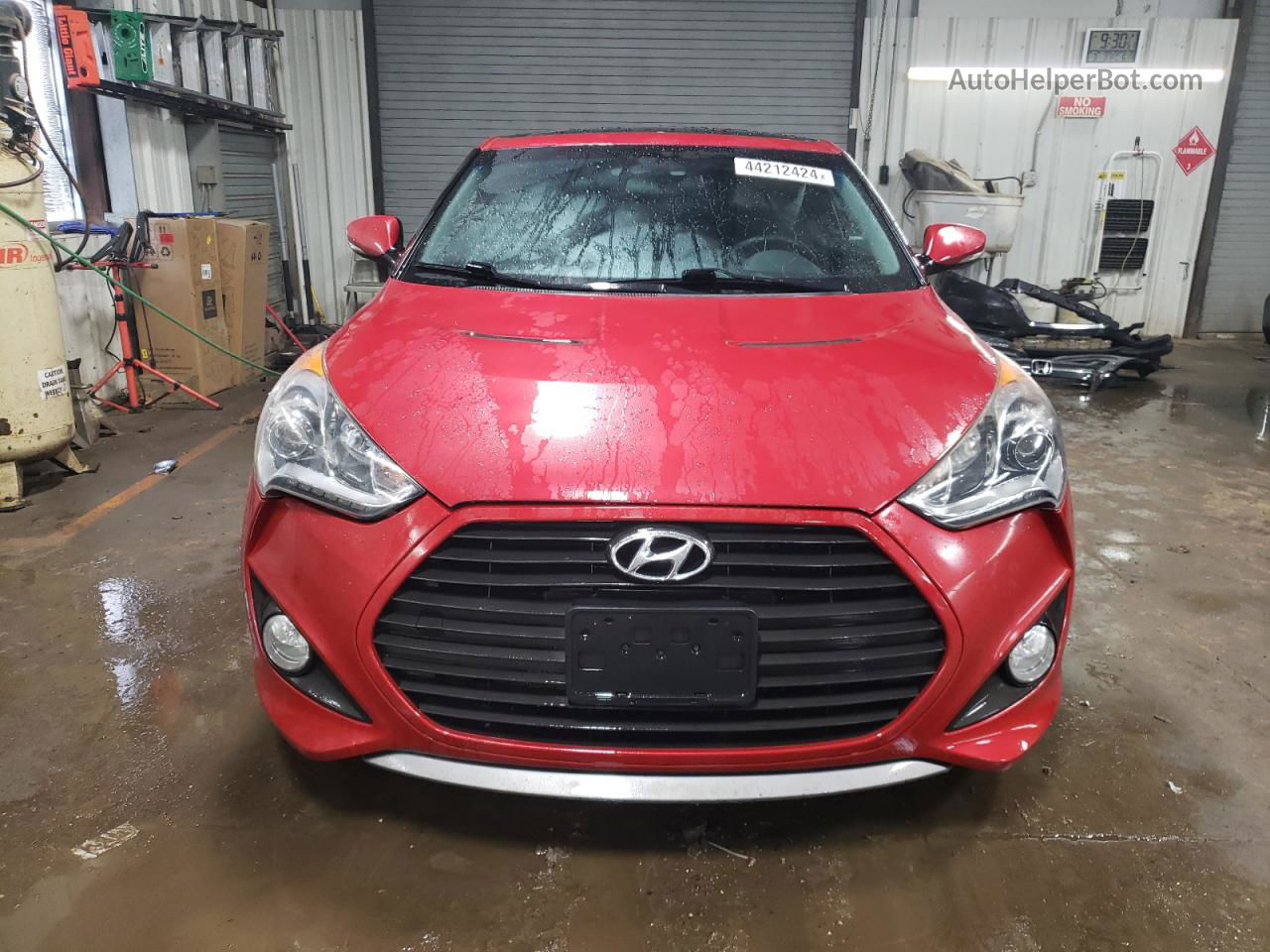 2013 Hyundai Veloster Turbo Red vin: KMHTC6AE7DU096513