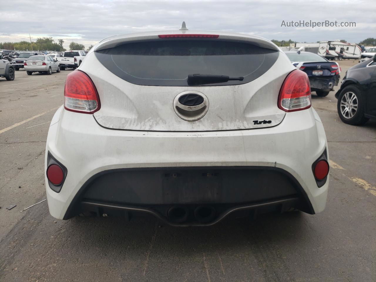 2013 Hyundai Veloster Turbo White vin: KMHTC6AE7DU157049