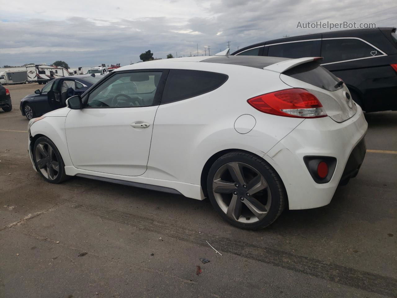 2013 Hyundai Veloster Turbo White vin: KMHTC6AE7DU157049