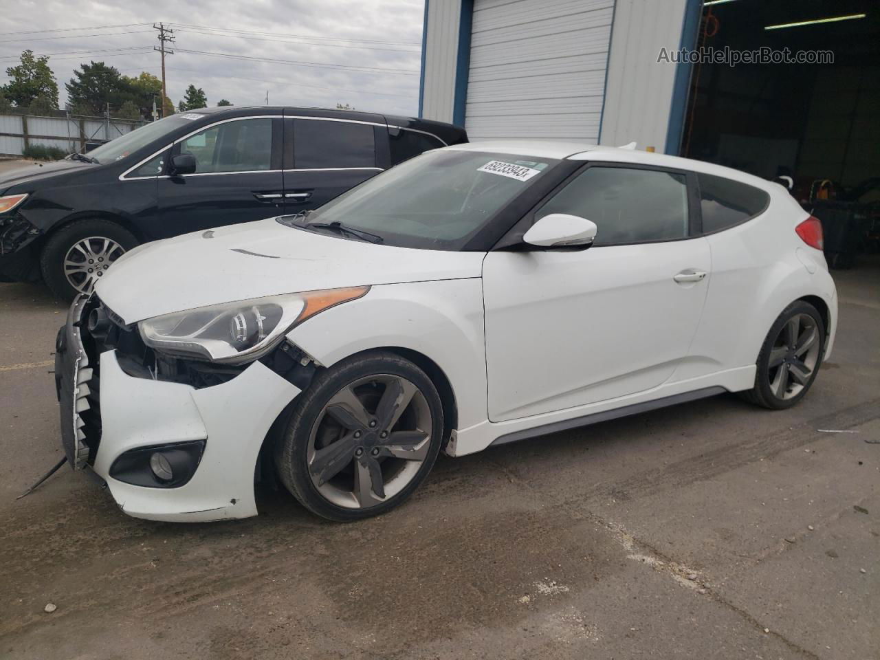 2013 Hyundai Veloster Turbo White vin: KMHTC6AE7DU157049