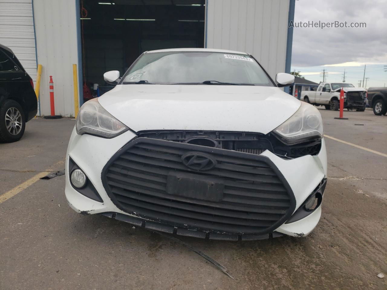 2013 Hyundai Veloster Turbo White vin: KMHTC6AE7DU157049