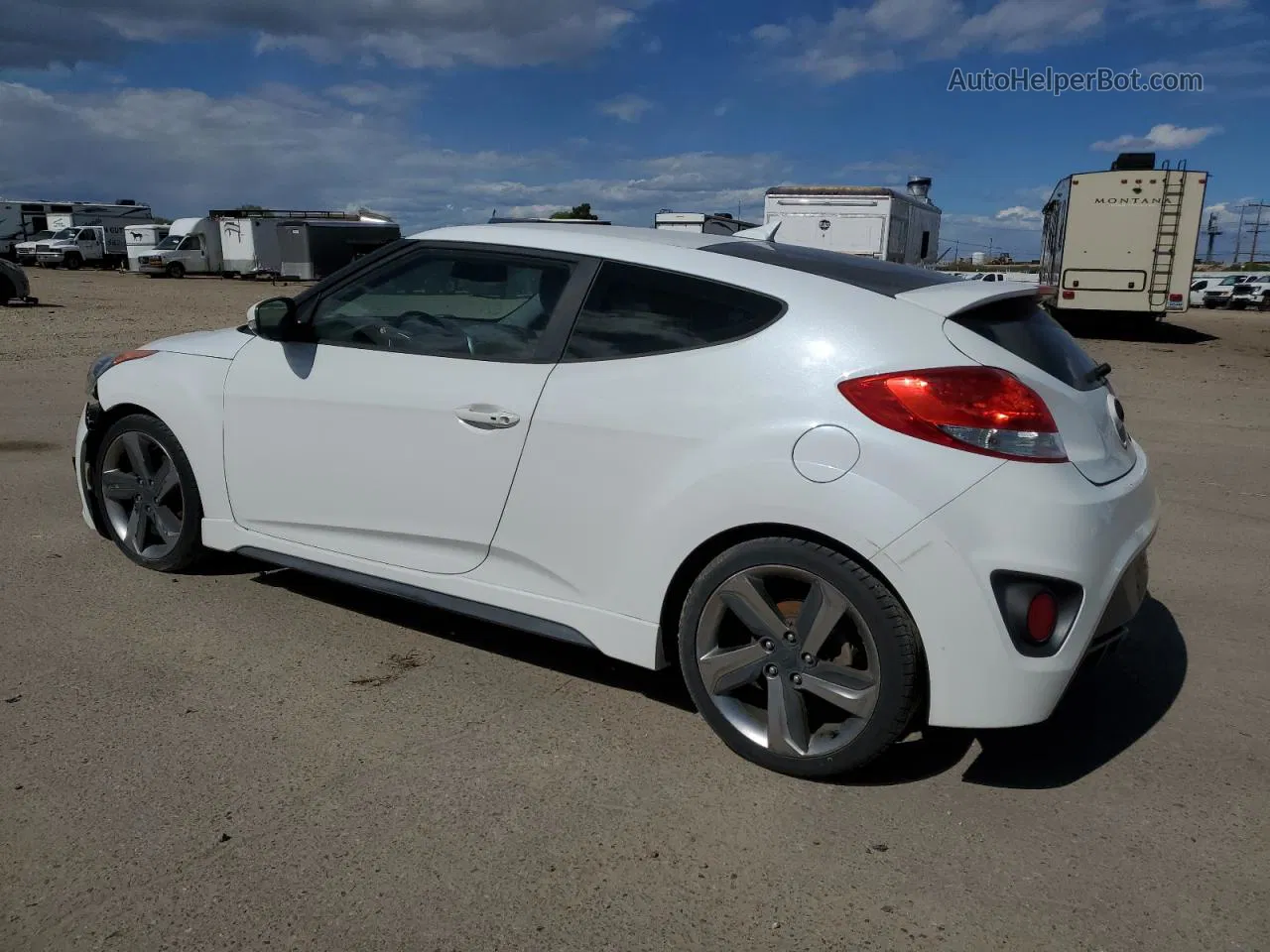 2013 Hyundai Veloster Turbo White vin: KMHTC6AE7DU157049