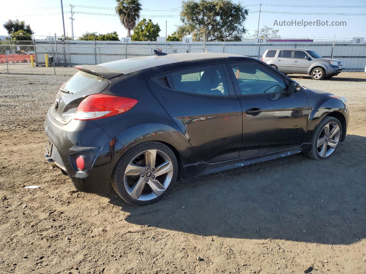 2013 Hyundai Veloster Turbo Black vin: KMHTC6AE7DU160209