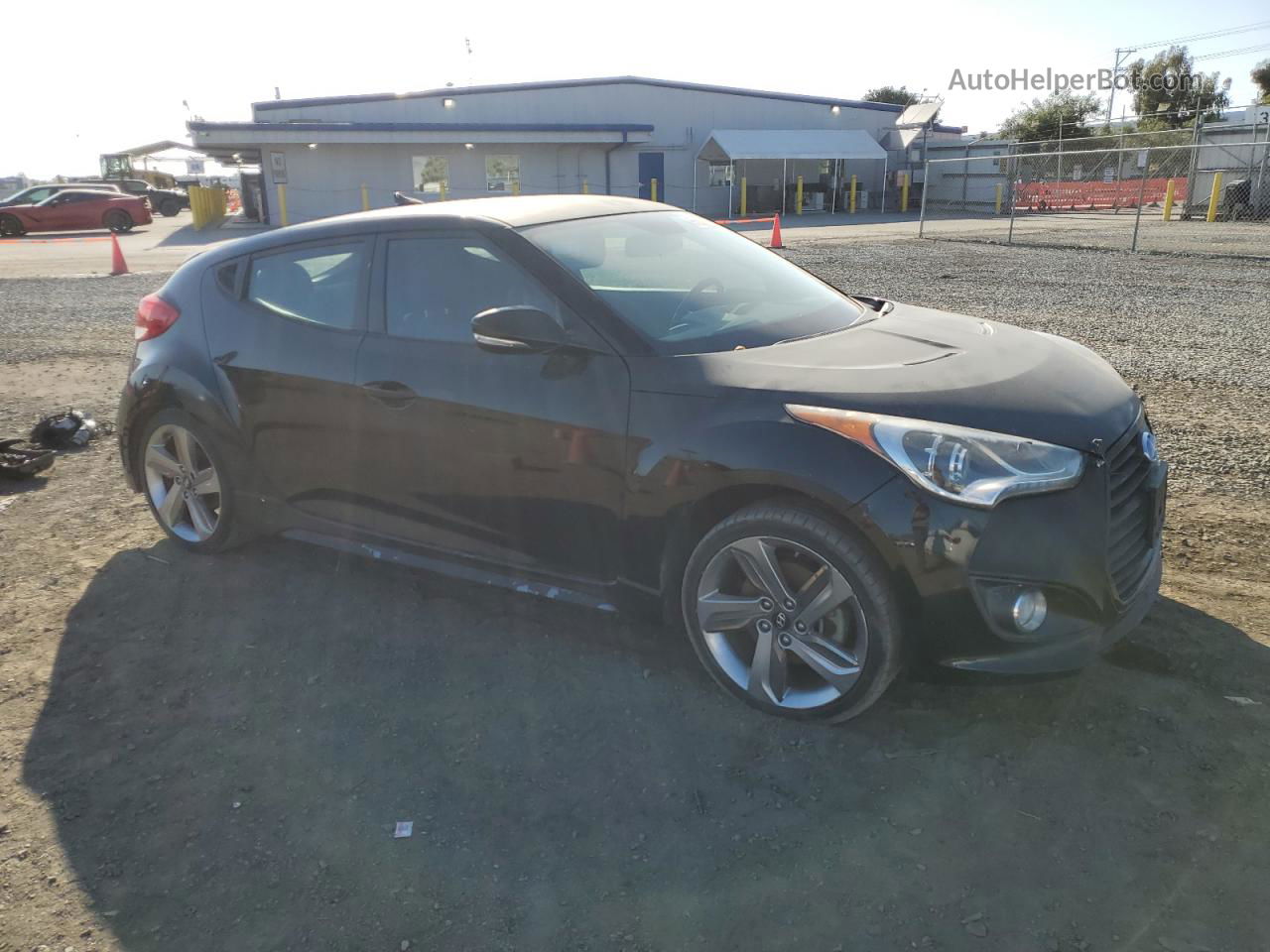 2013 Hyundai Veloster Turbo Black vin: KMHTC6AE7DU160209