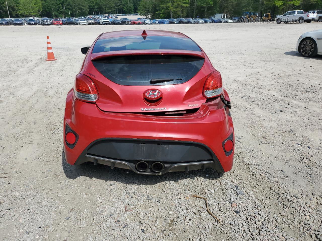 2013 Hyundai Veloster Turbo Red vin: KMHTC6AE7DU163787