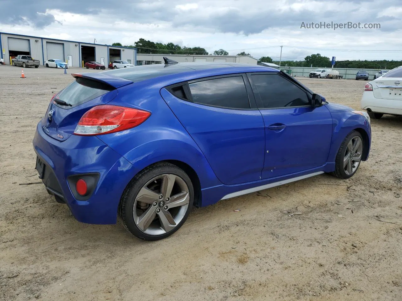 2013 Hyundai Veloster Turbo Синий vin: KMHTC6AE7DU165345