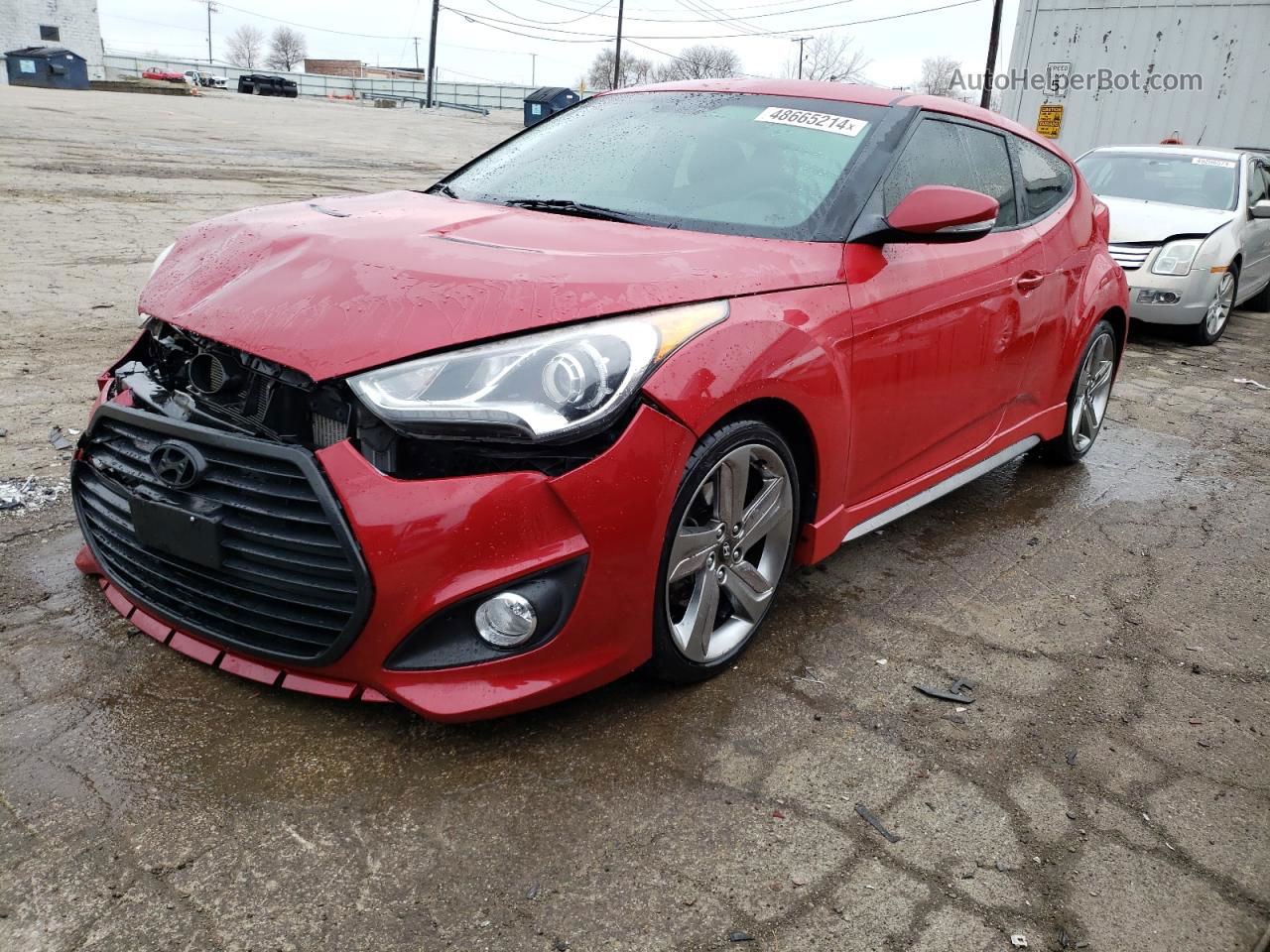 2013 Hyundai Veloster Turbo Red vin: KMHTC6AE7DU167984