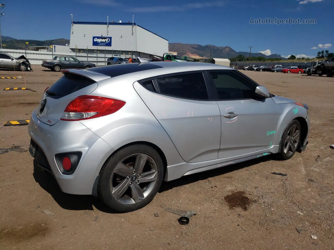 2013 Hyundai Veloster Turbo Silver vin: KMHTC6AE7DU172831