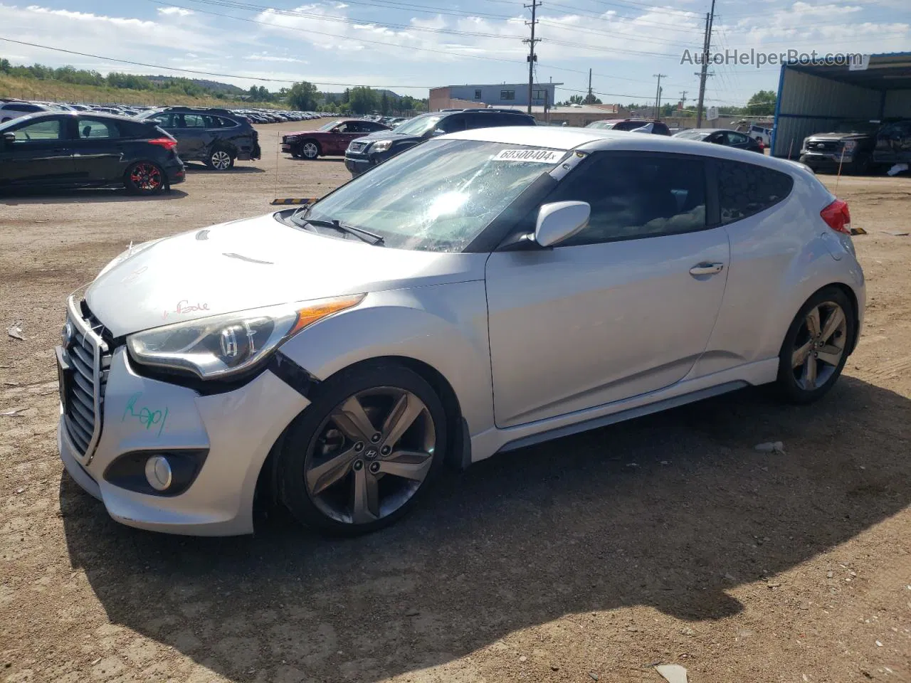 2013 Hyundai Veloster Turbo Silver vin: KMHTC6AE7DU172831