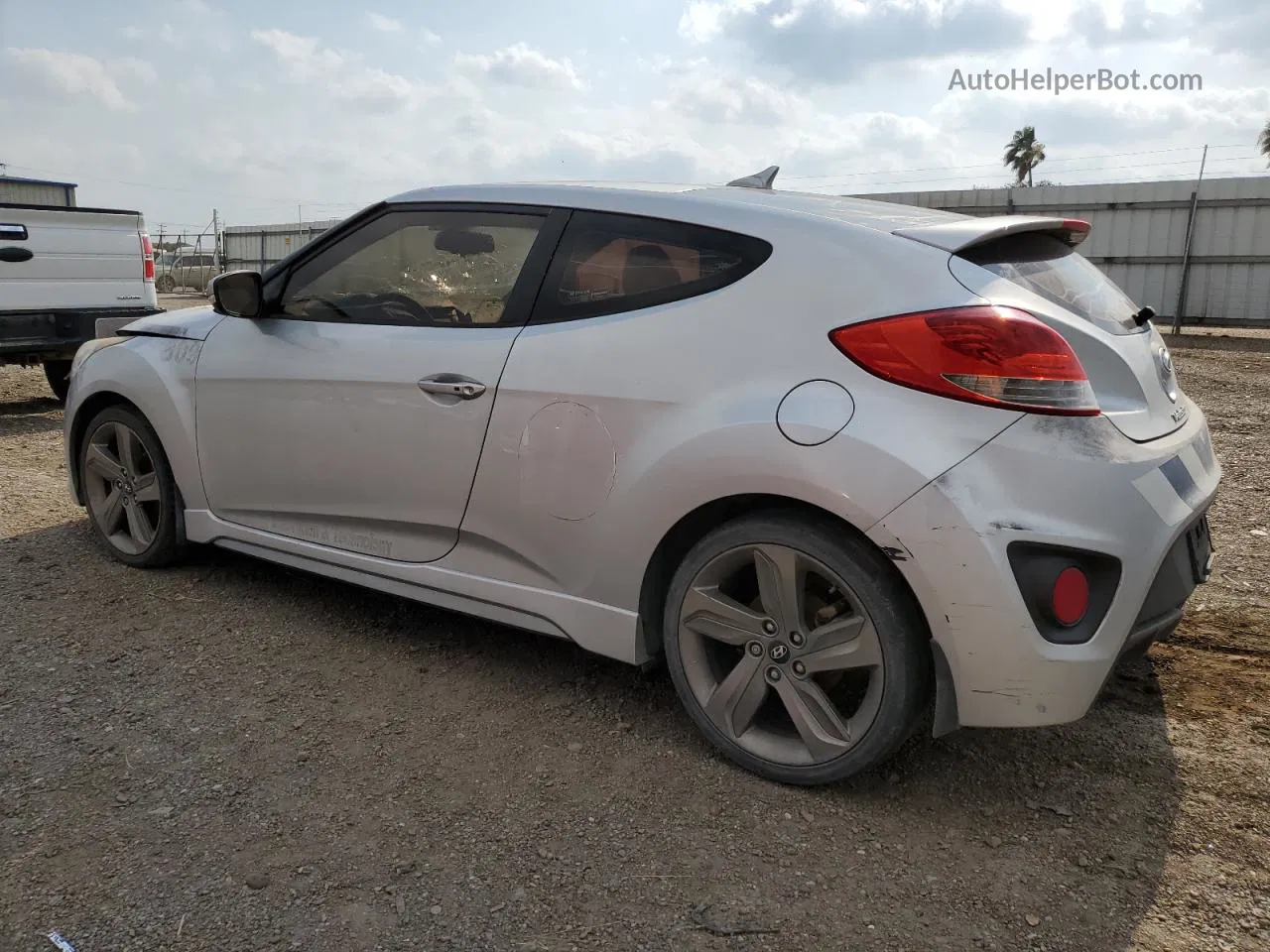 2013 Hyundai Veloster Turbo Silver vin: KMHTC6AE7DU174918