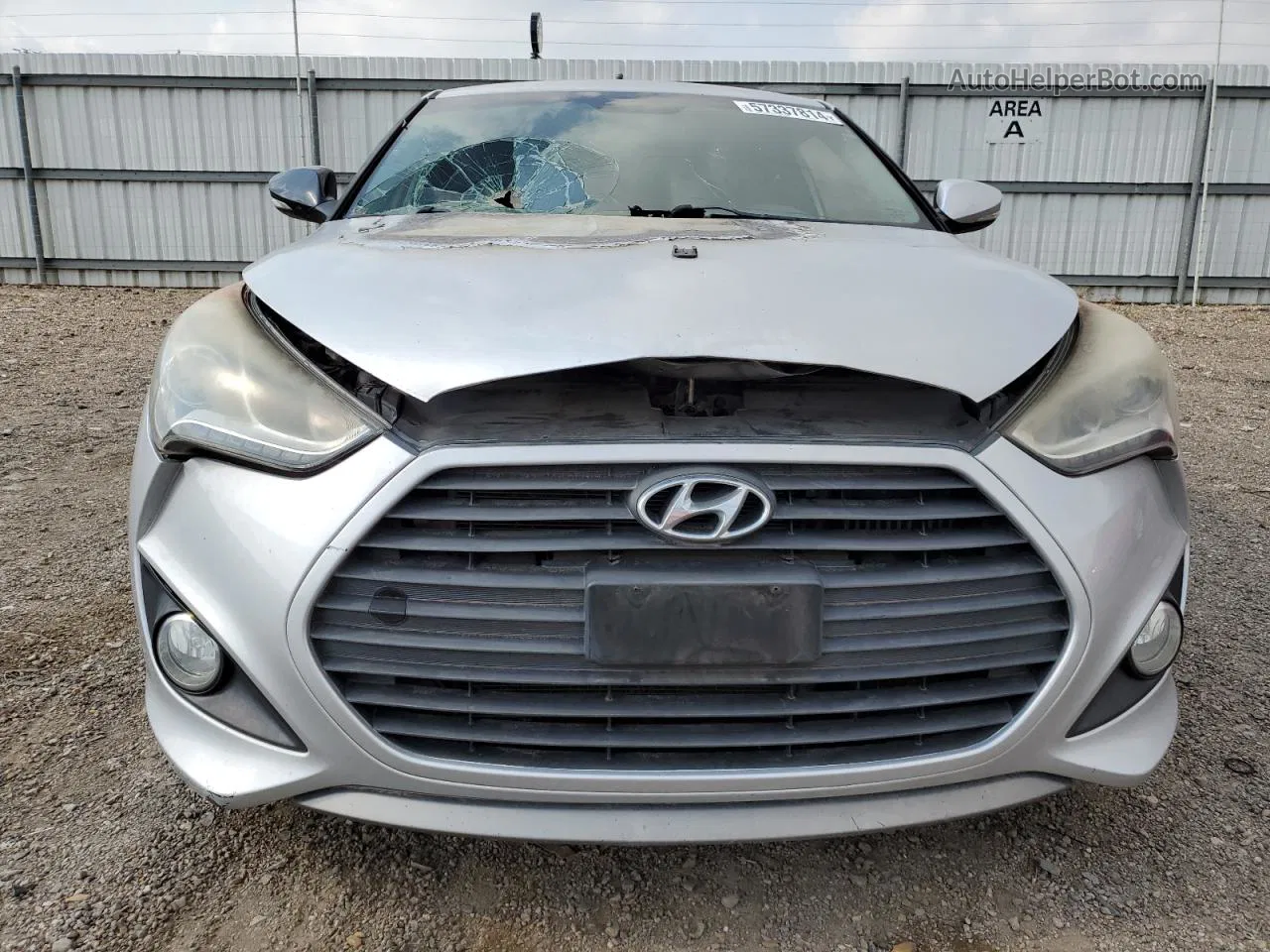 2013 Hyundai Veloster Turbo Silver vin: KMHTC6AE7DU174918