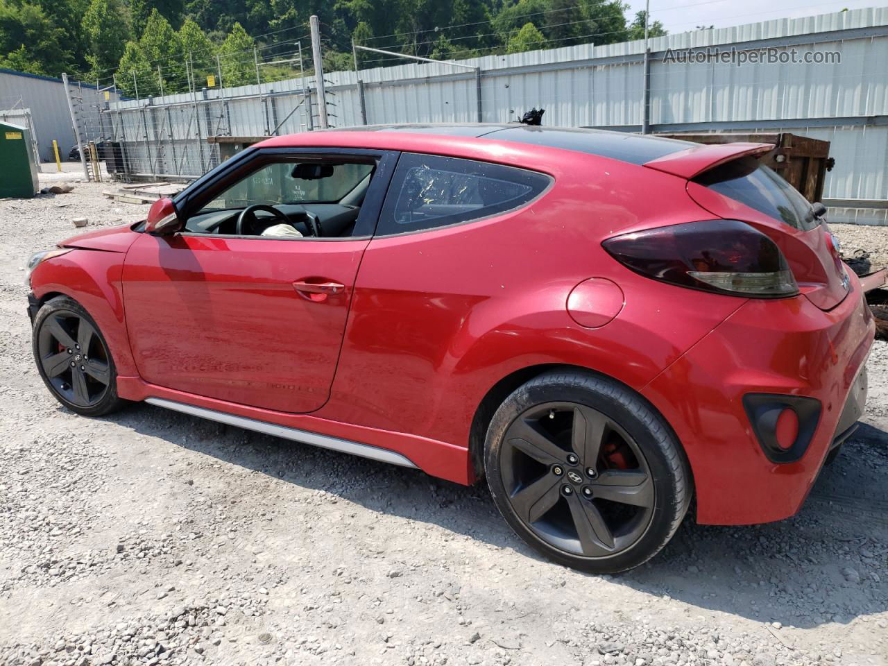 2013 Hyundai Veloster Turbo Red vin: KMHTC6AE8DU097329