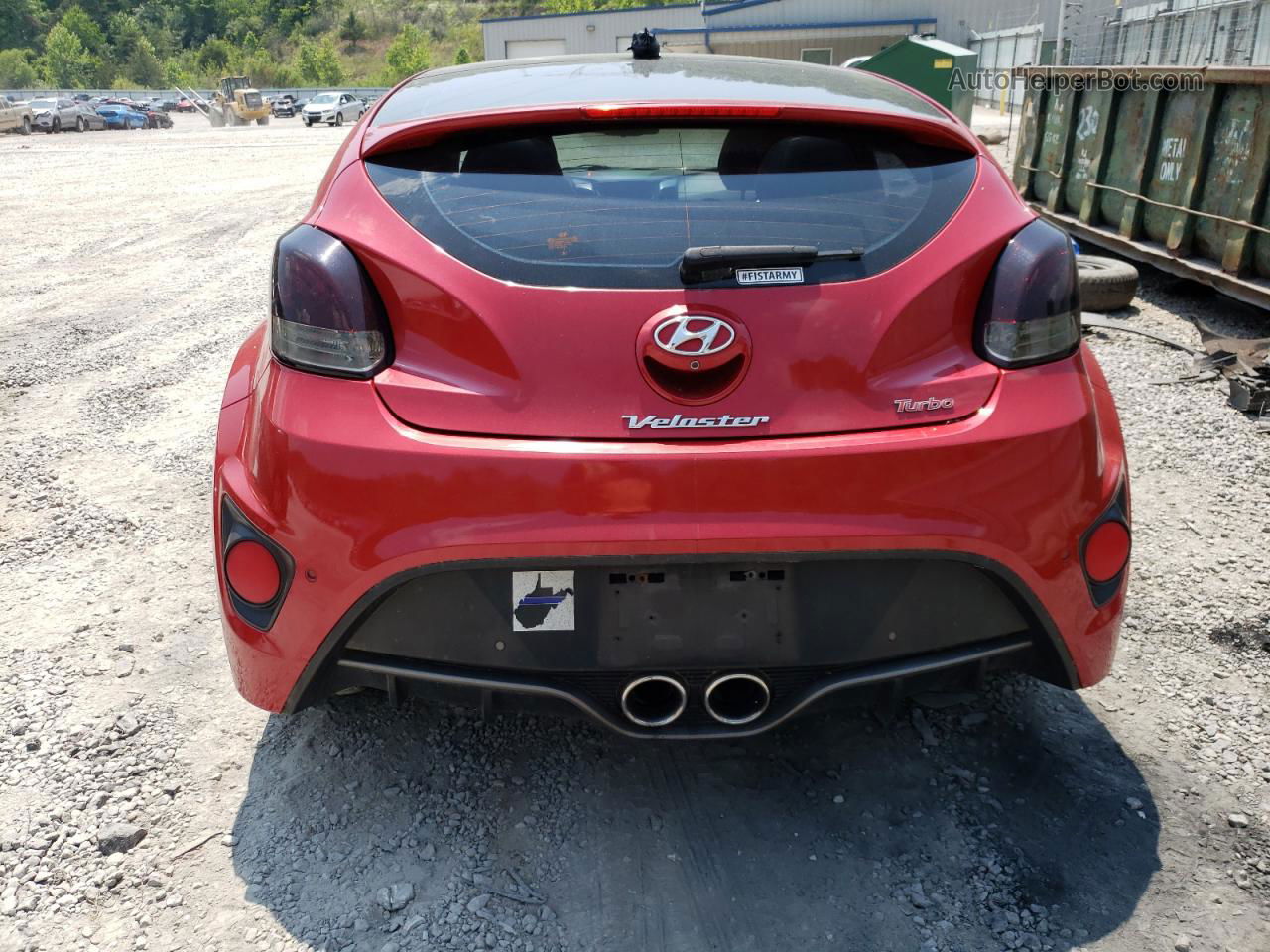 2013 Hyundai Veloster Turbo Red vin: KMHTC6AE8DU097329