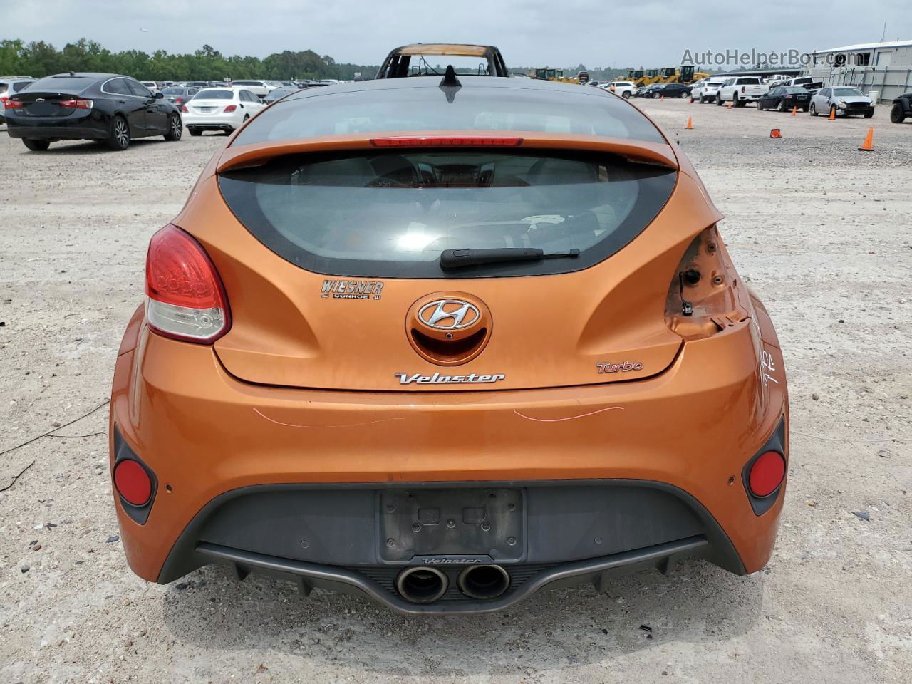 2013 Hyundai Veloster Turbo Orange vin: KMHTC6AE8DU107387