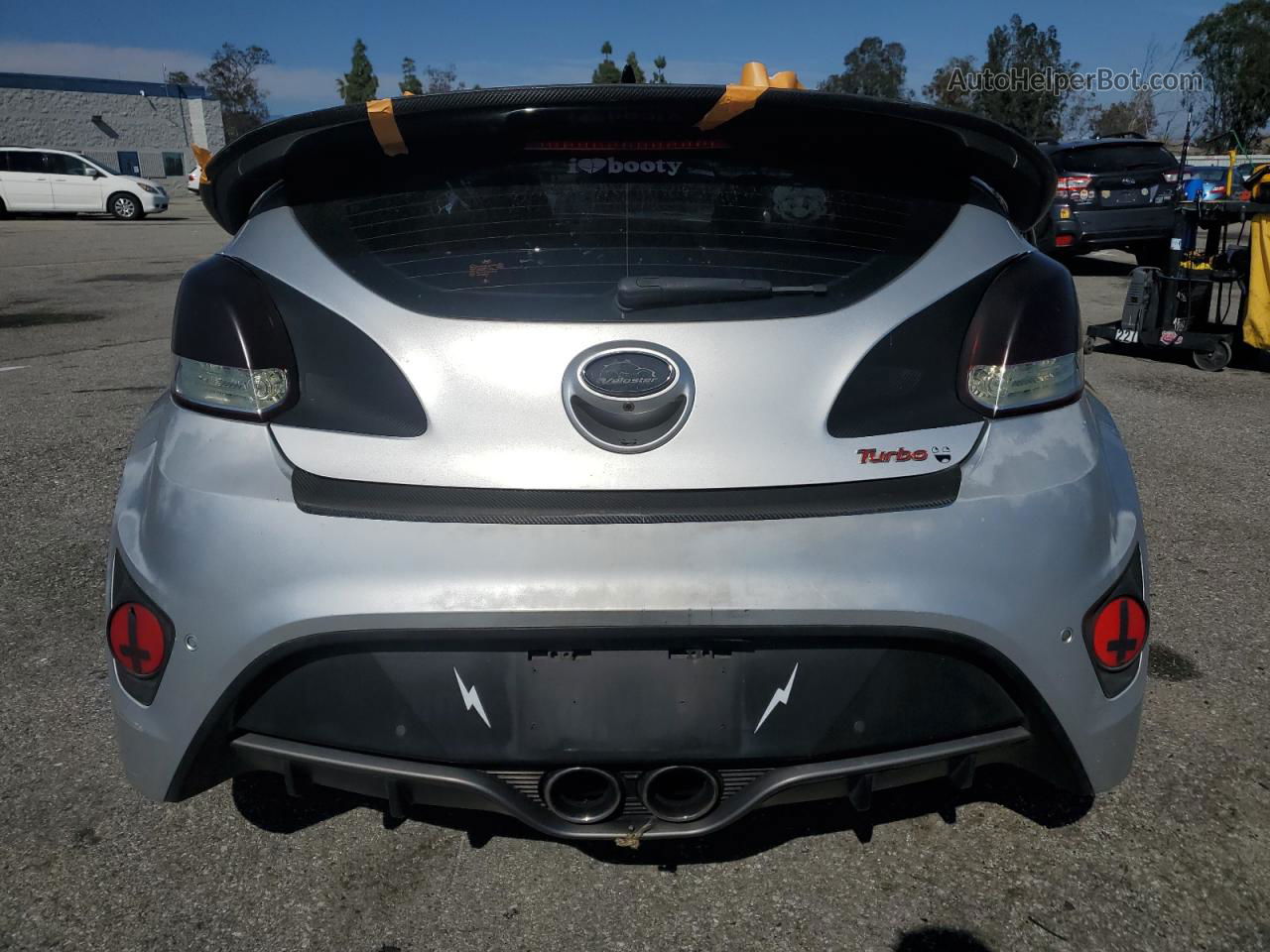 2013 Hyundai Veloster Turbo Silver vin: KMHTC6AE8DU108281