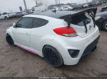 2013 Hyundai Veloster Turbo W/blue White vin: KMHTC6AE8DU108636