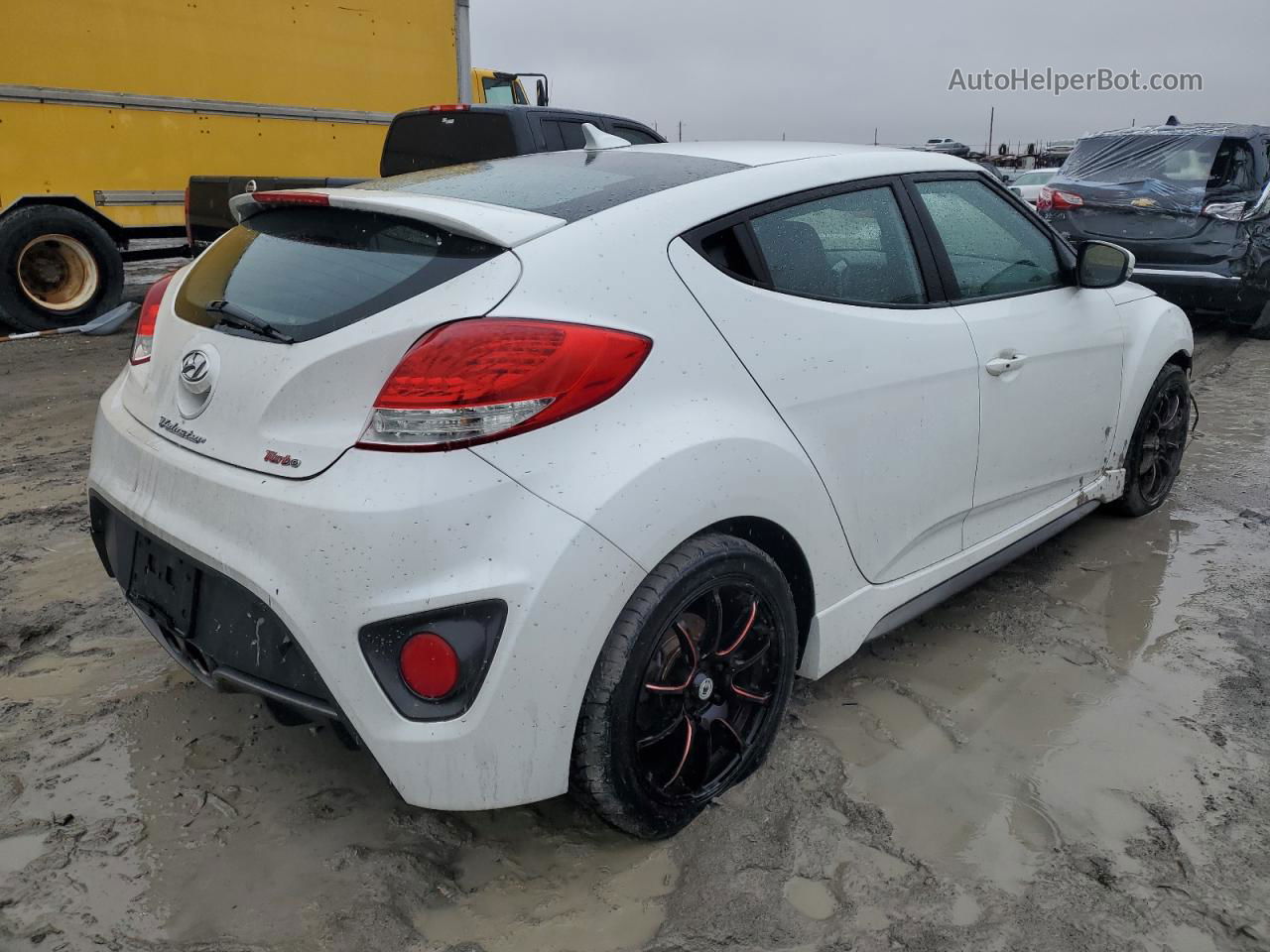 2013 Hyundai Veloster Turbo White vin: KMHTC6AE8DU109575