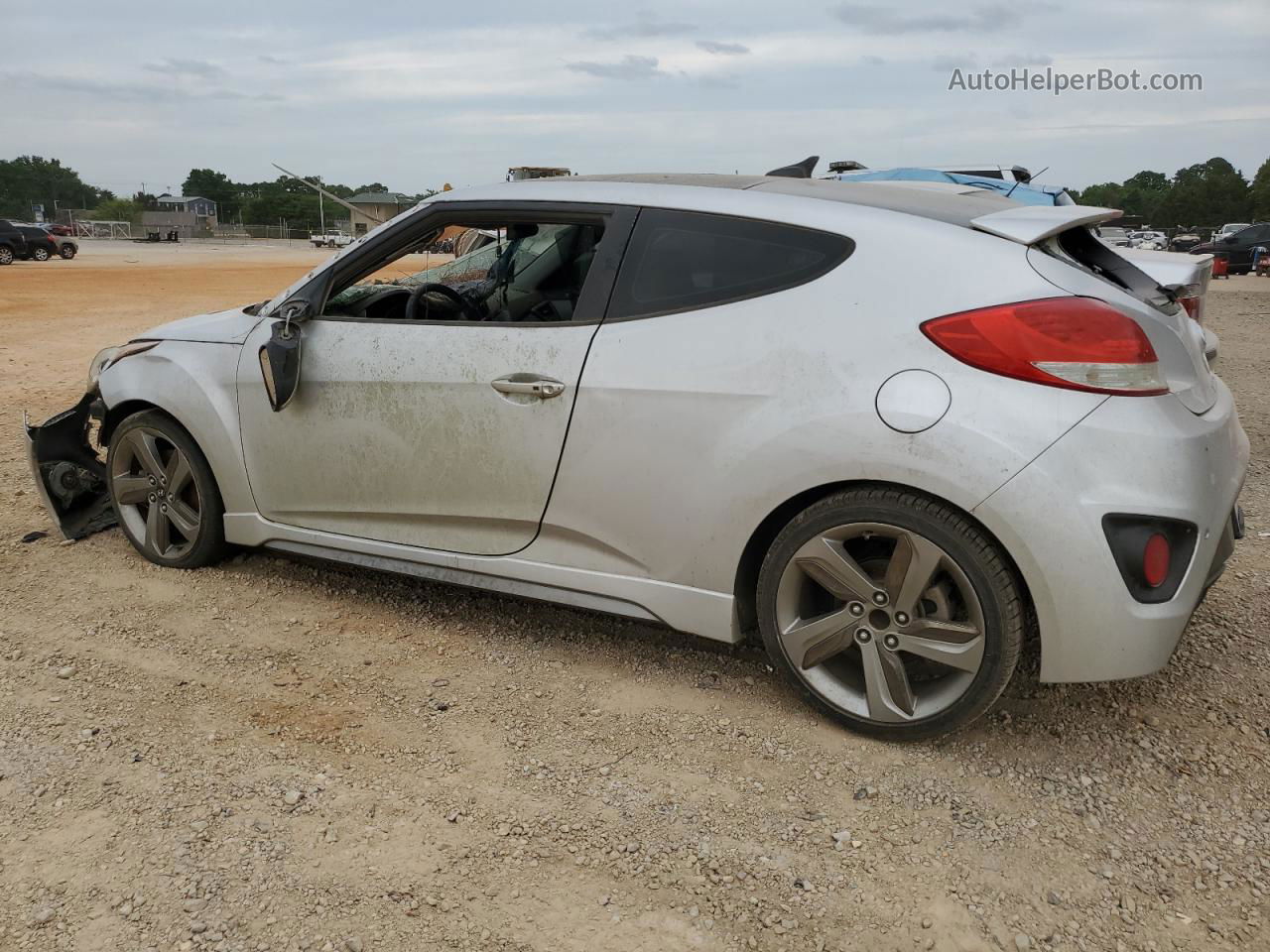 2013 Hyundai Veloster Turbo Silver vin: KMHTC6AE8DU111035