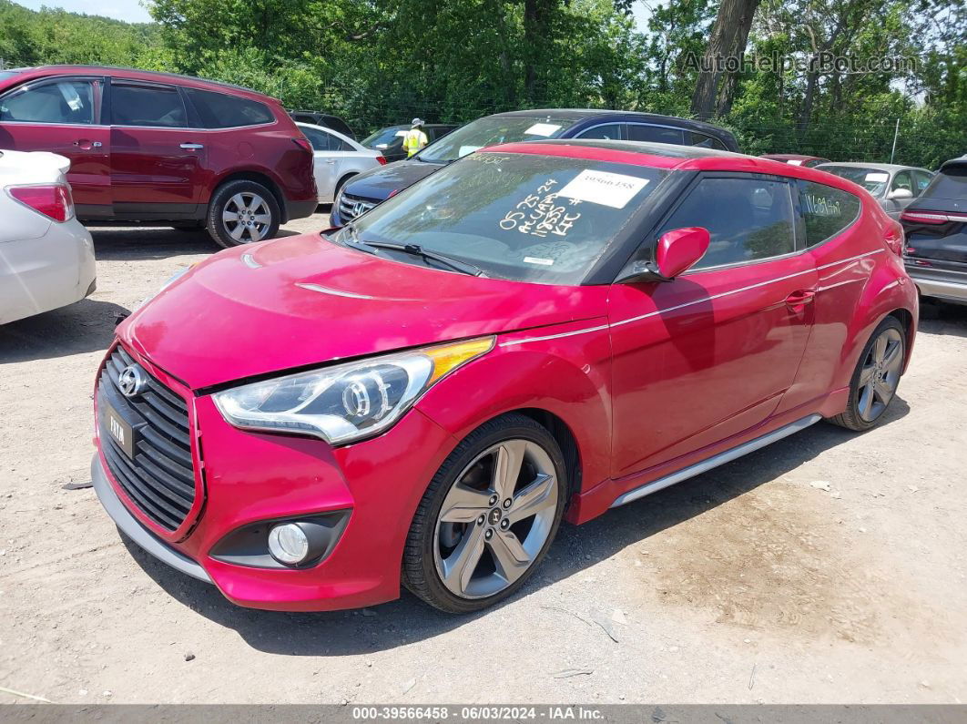 2013 Hyundai Veloster Turbo W/black Красный vin: KMHTC6AE8DU118535