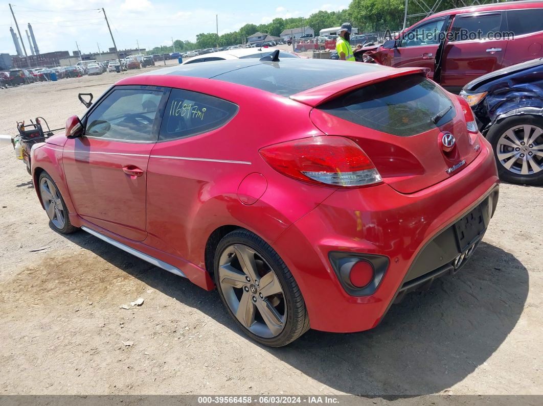 2013 Hyundai Veloster Turbo W/black Red vin: KMHTC6AE8DU118535