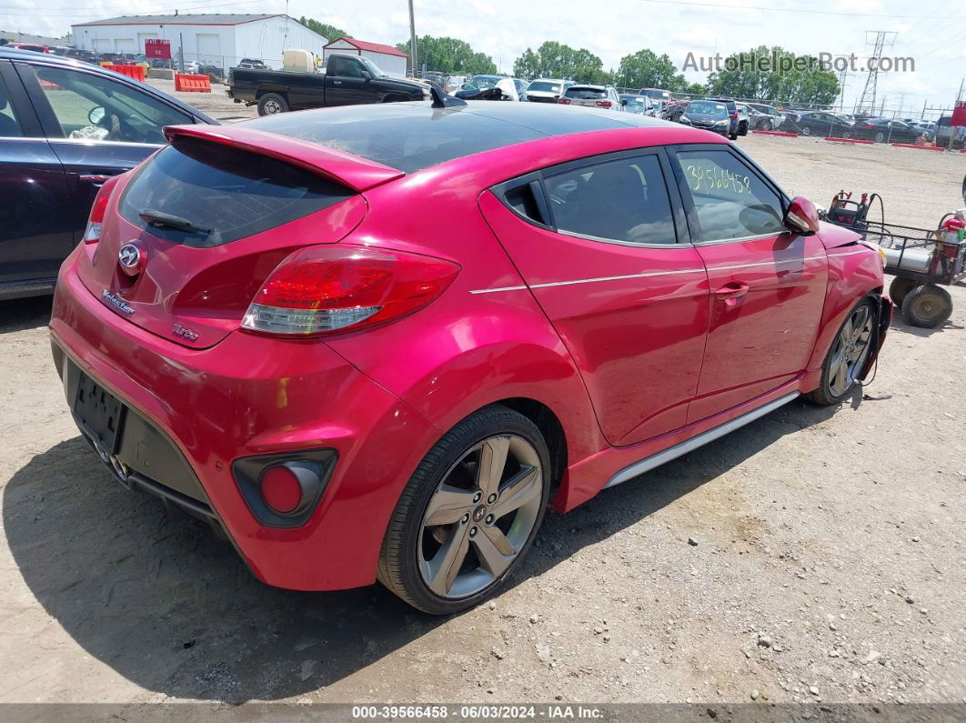 2013 Hyundai Veloster Turbo W/black Red vin: KMHTC6AE8DU118535