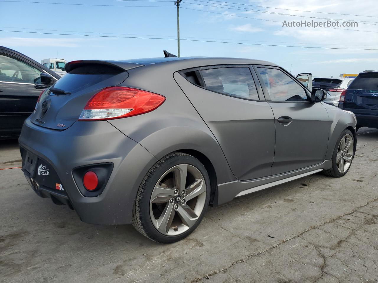 2013 Hyundai Veloster Turbo Серый vin: KMHTC6AE8DU157478