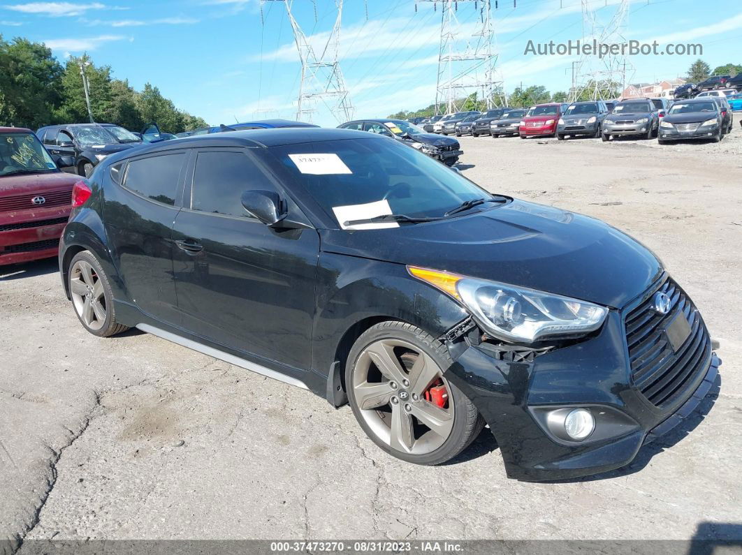 2013 Hyundai Veloster Turbo W/black Int Black vin: KMHTC6AE8DU161286