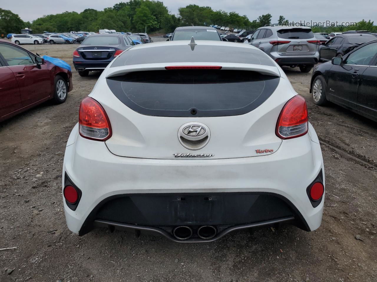 2013 Hyundai Veloster Turbo White vin: KMHTC6AE8DU166424