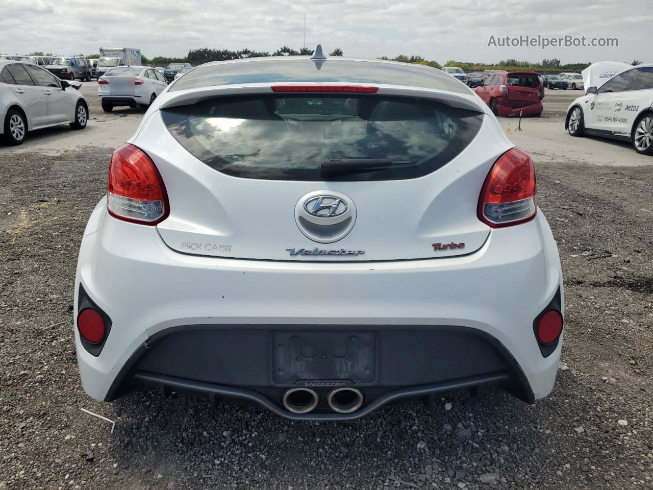 2013 Hyundai Veloster Turbo White vin: KMHTC6AE8DU172644