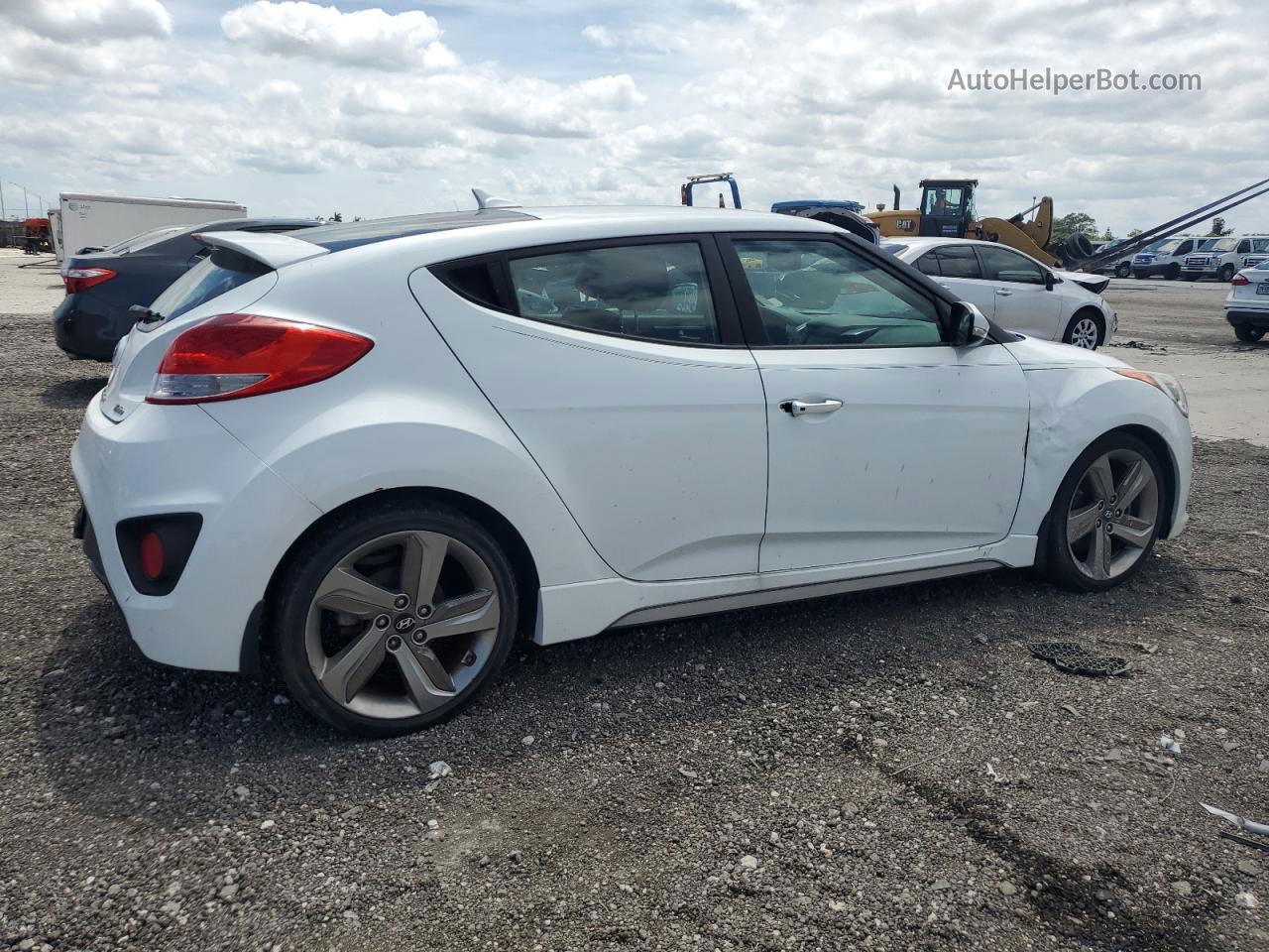 2013 Hyundai Veloster Turbo White vin: KMHTC6AE8DU172644