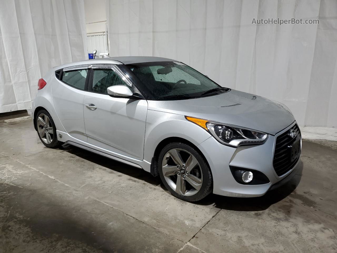 2013 Hyundai Veloster Turbo Silver vin: KMHTC6AE8DU177312