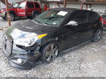 2013 Hyundai Veloster Turbo W/blue Black vin: KMHTC6AE9DU102201