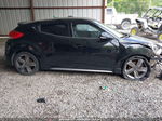 2013 Hyundai Veloster Turbo W/blue Black vin: KMHTC6AE9DU102201