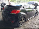 2013 Hyundai Veloster Turbo W/blue Black vin: KMHTC6AE9DU102201