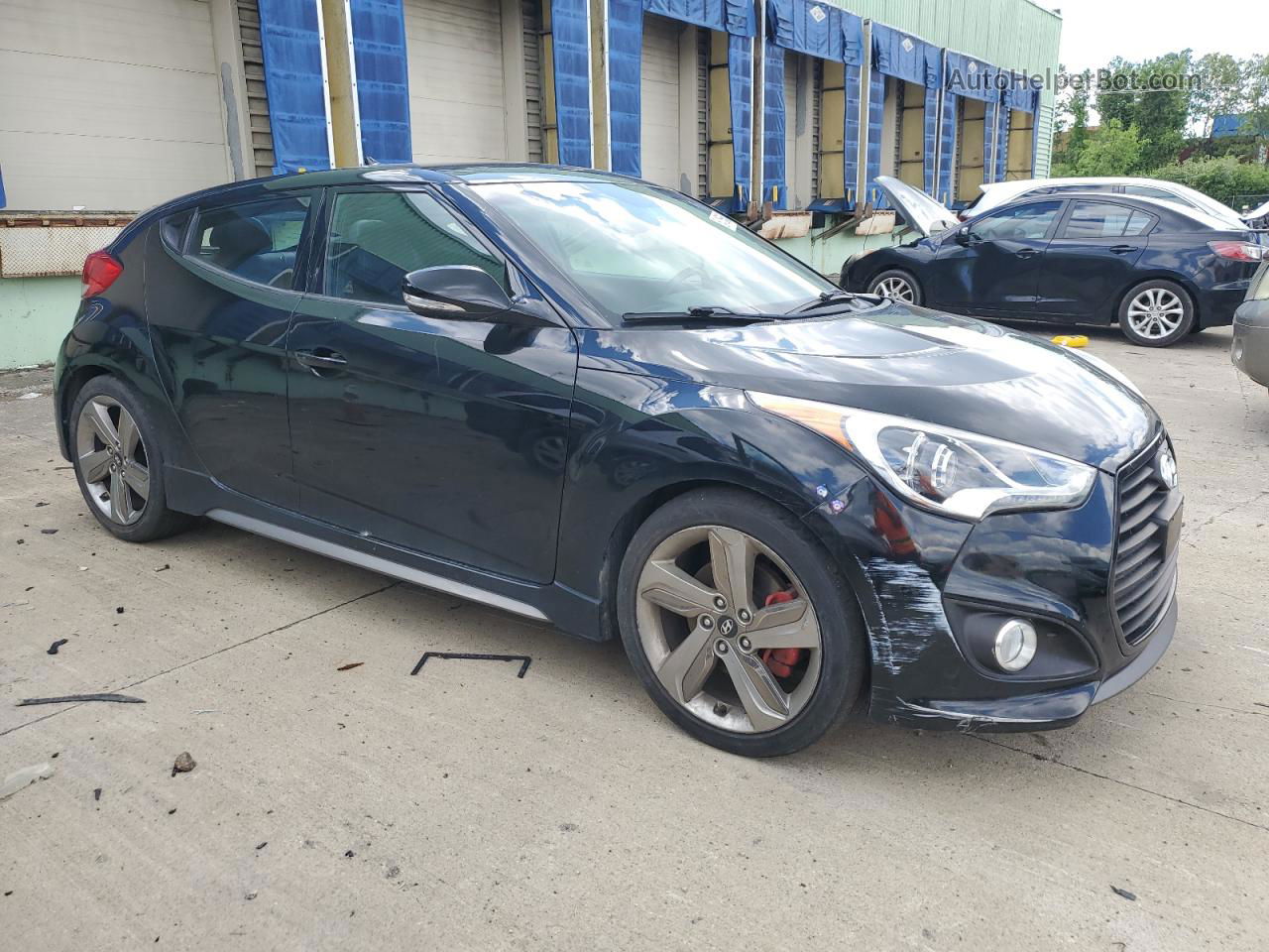 2013 Hyundai Veloster Turbo Черный vin: KMHTC6AE9DU110959