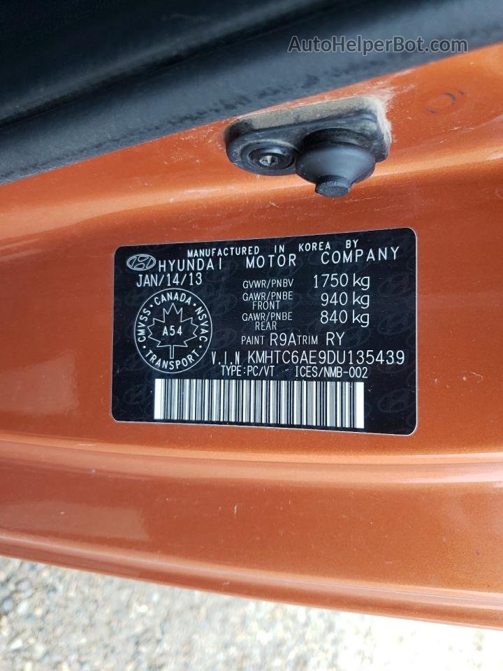 2013 Hyundai Veloster Turbo Orange vin: KMHTC6AE9DU135439