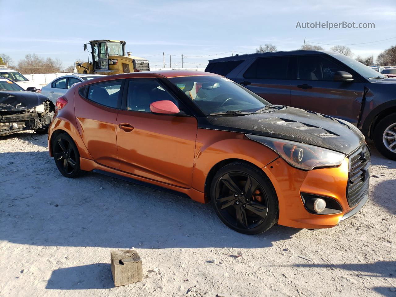 2013 Hyundai Veloster Turbo Orange vin: KMHTC6AE9DU137918