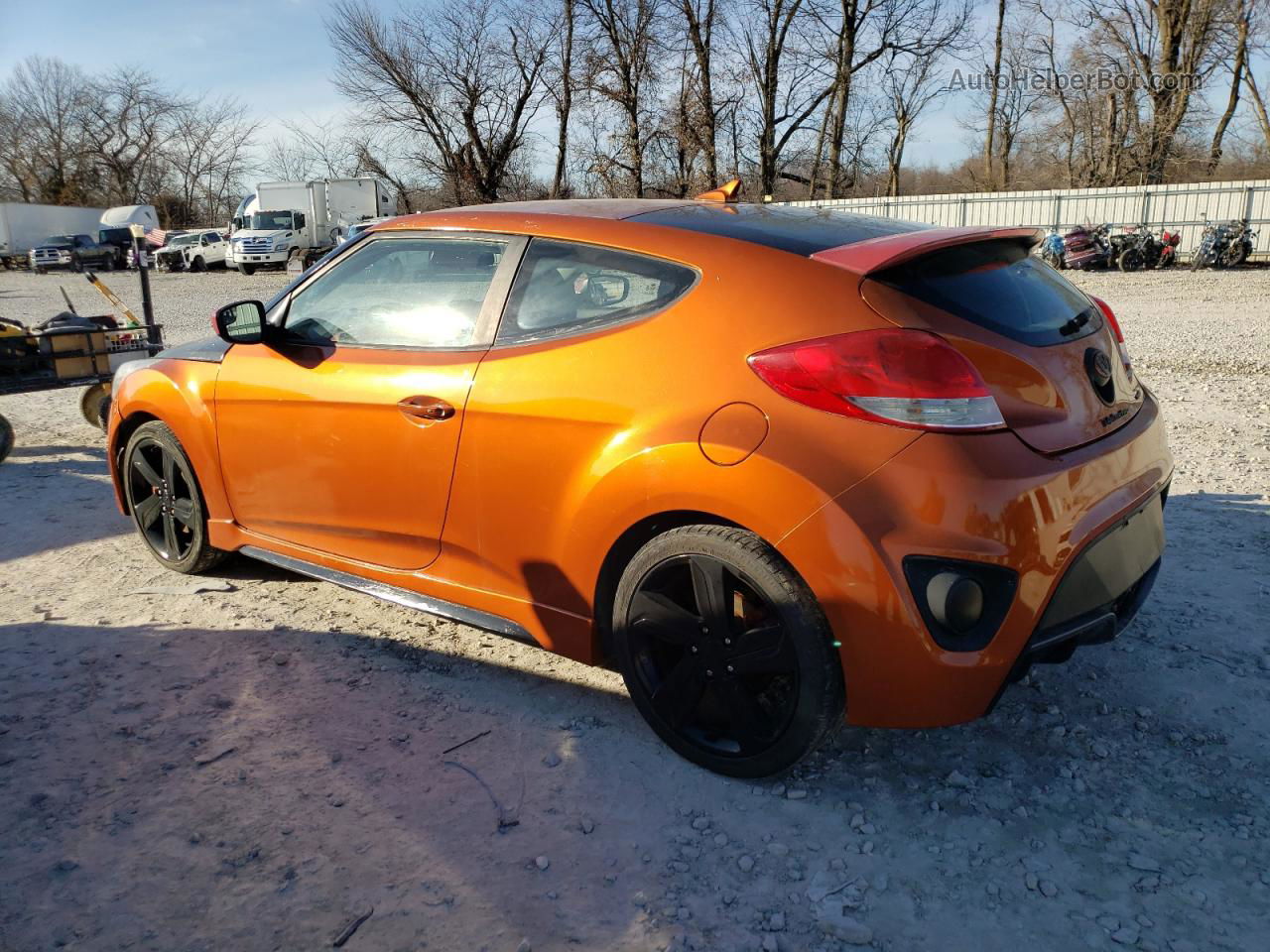 2013 Hyundai Veloster Turbo Orange vin: KMHTC6AE9DU137918