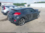 2013 Hyundai Veloster Turbo W/blue Black vin: KMHTC6AE9DU145923