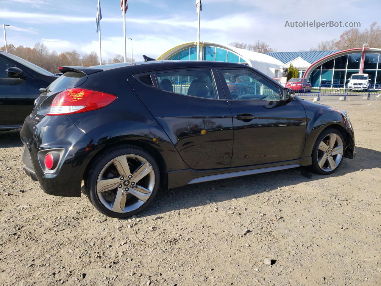 2013 Hyundai Veloster Turbo Black vin: KMHTC6AE9DU155710