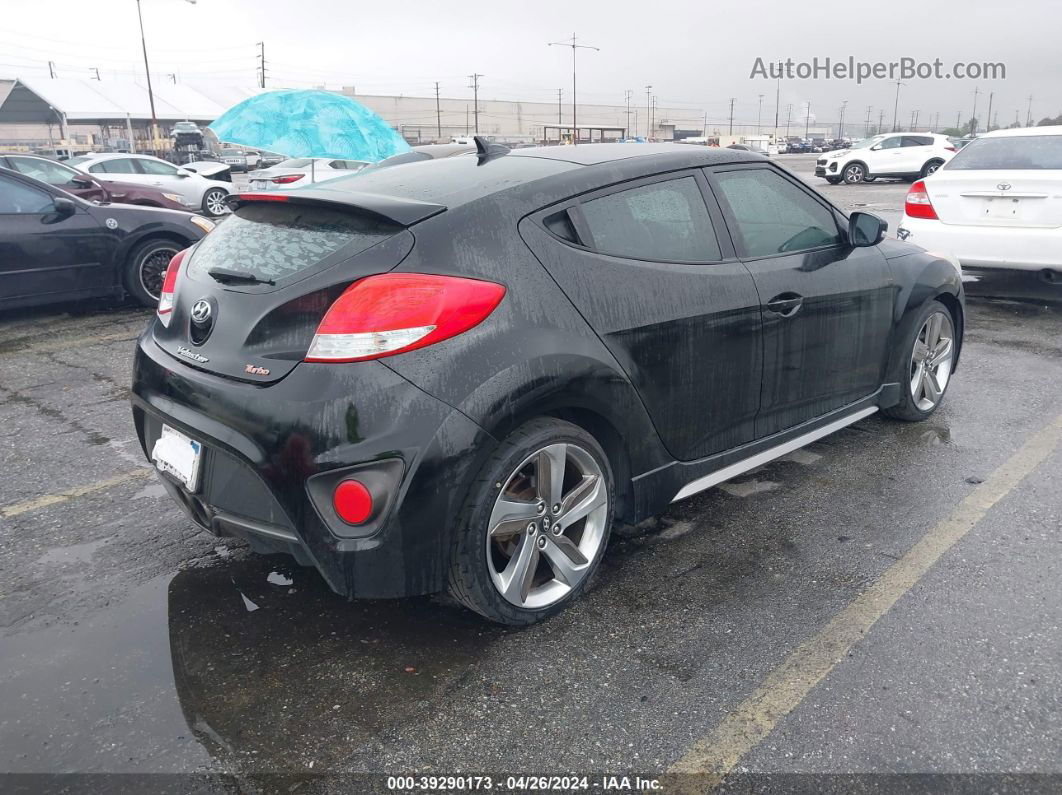 2013 Hyundai Veloster Turbo W/black Черный vin: KMHTC6AE9DU158252